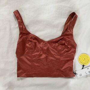 Urban Outfitters Rose Satin Crop top